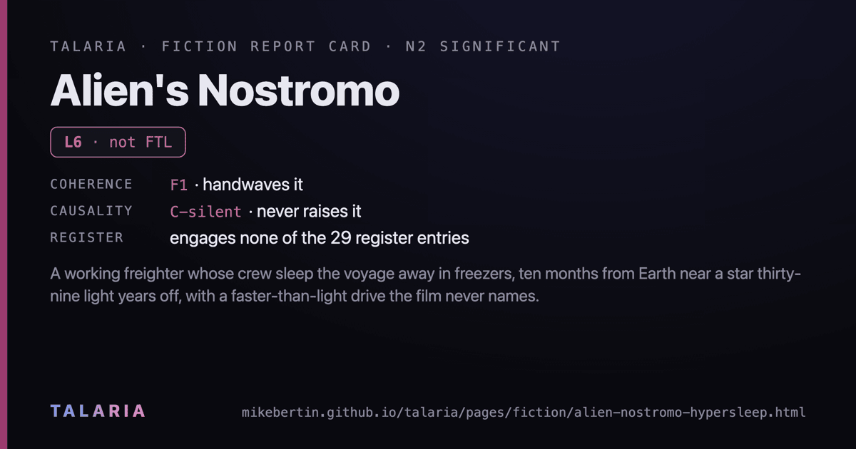 Report card: Alien's Nostromo