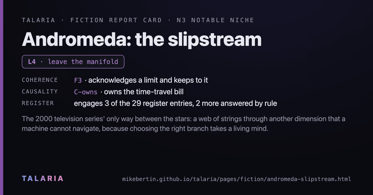 Report card: Andromeda: the slipstream