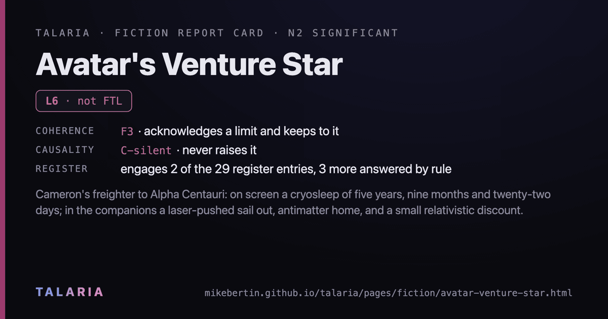 Report card: Avatar's Venture Star