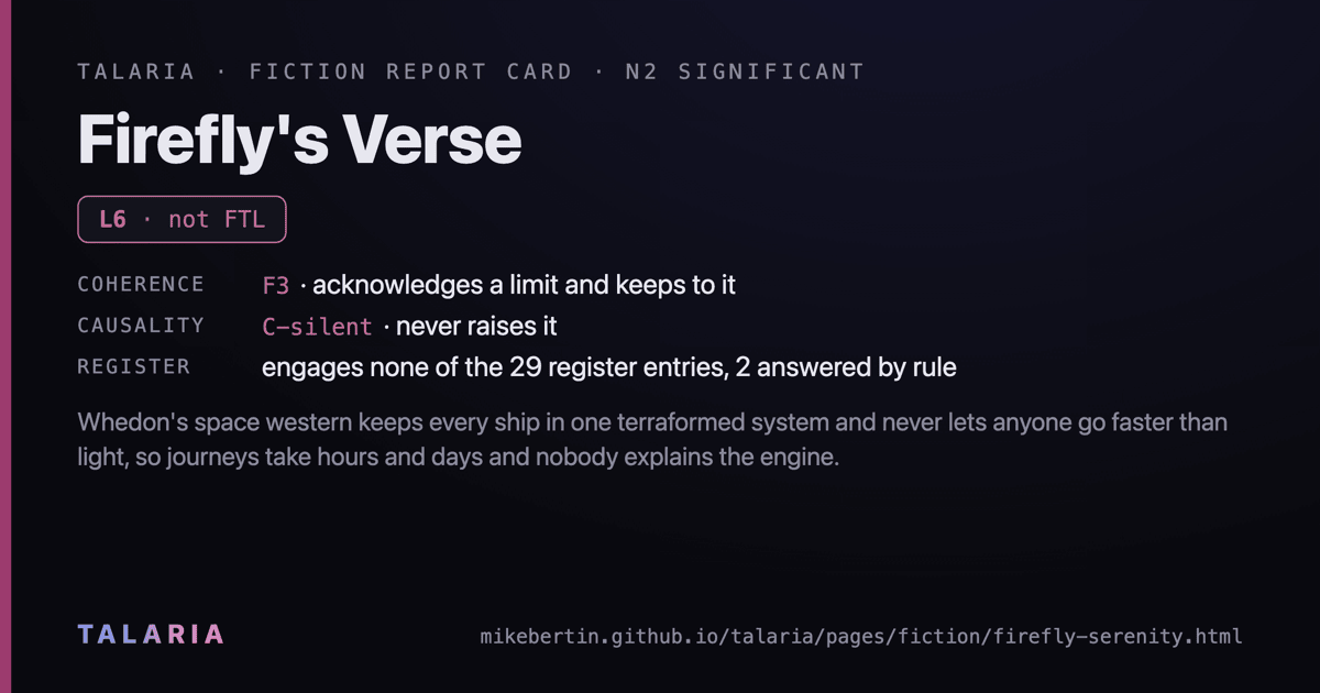 Report card: Firefly's Verse