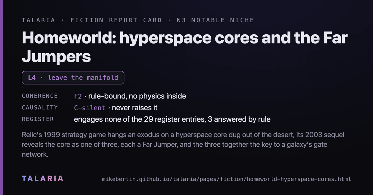 Report card: Homeworld: hyperspace cores and the Far Jumpers