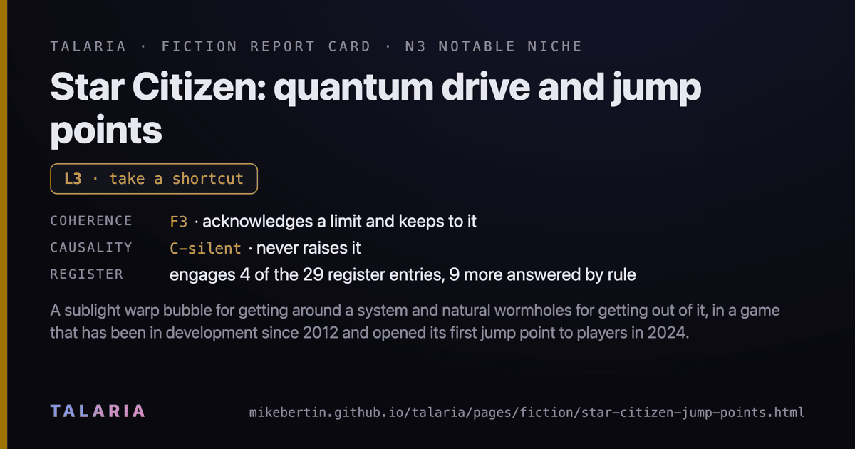 Report card: Star Citizen: quantum drive and jump points