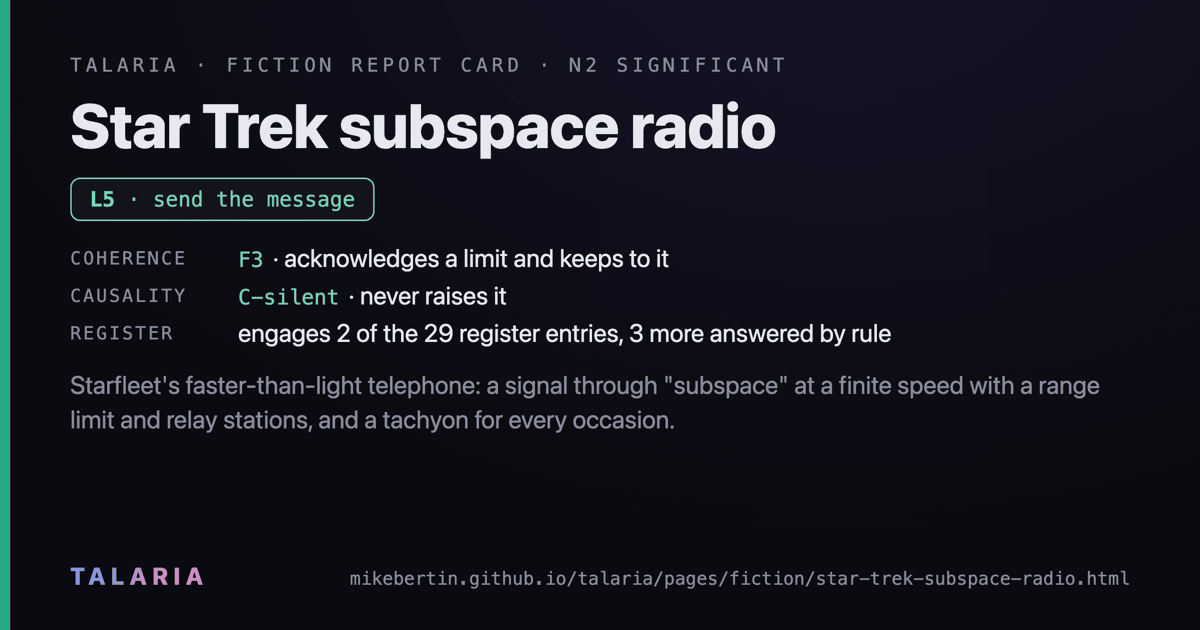 Report card: Star Trek subspace radio