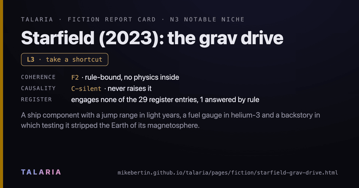 Report card: Starfield (2023): the grav drive
